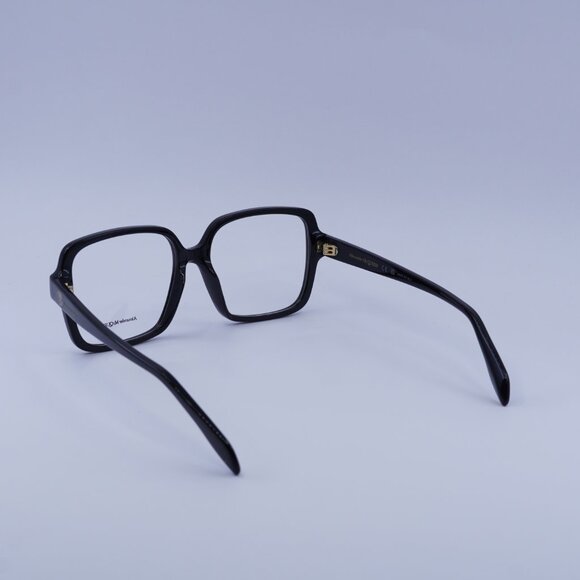 Alexander McQueen AM0286O 001 Eyeglasses Black 55mm Square Frame - Picture 6 of 10
